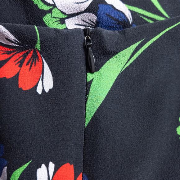 Nanette Lepore Women’s Dress Sz 8 Garden Glow Romantic Dark Floral Flutter Mini - Picture 6 of 8